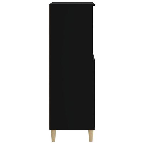 Skab 60x36x110 cm konstrueret træ sort
