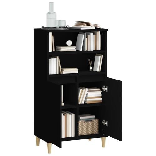 Skab 60x36x110 cm konstrueret træ sort
