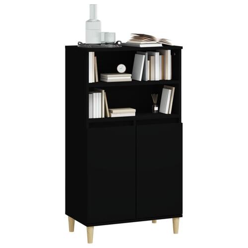 Skab 60x36x110 cm konstrueret træ sort