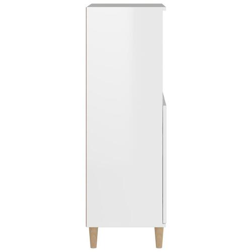 Skab 60x36x110 cm konstrueret træ hvid højglans