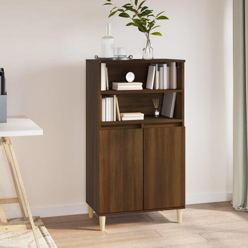 Skab 60x36x110 cm konstrueret træ brun egetræsfarve