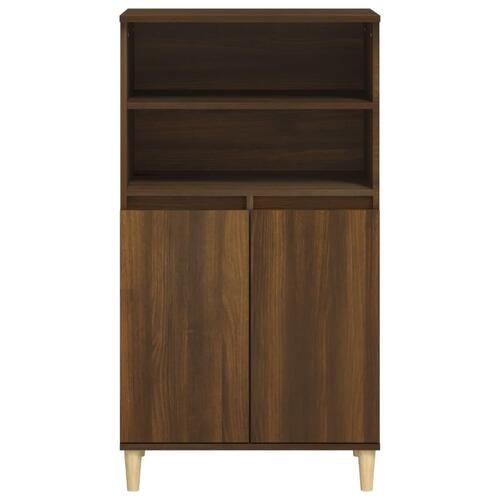 Skab 60x36x110 cm konstrueret træ brun egetræsfarve