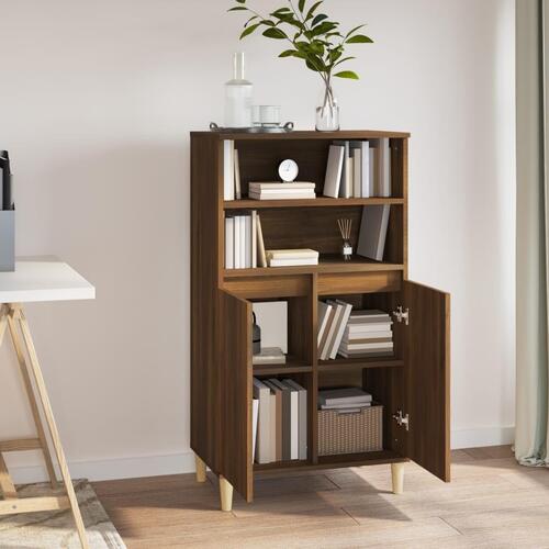 Skab 60x36x110 cm konstrueret træ brun egetræsfarve