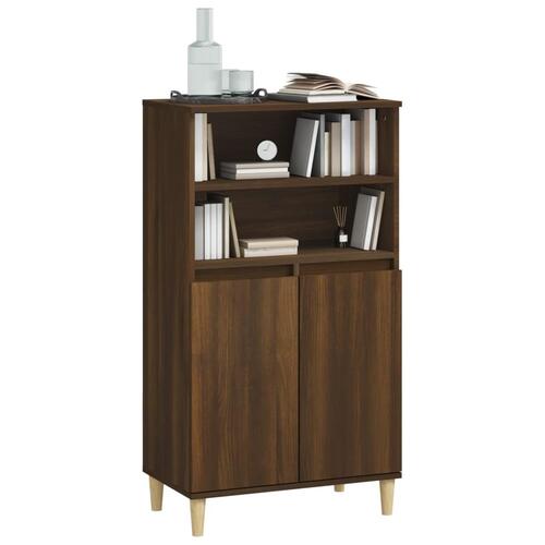 Skab 60x36x110 cm konstrueret træ brun egetræsfarve