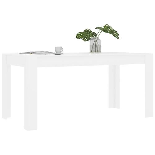 Spisebord 160 x 80 x 76 cm spånplade hvid