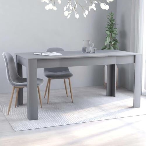 Spisebord 160 x 80 x 76 cm spånplade grå