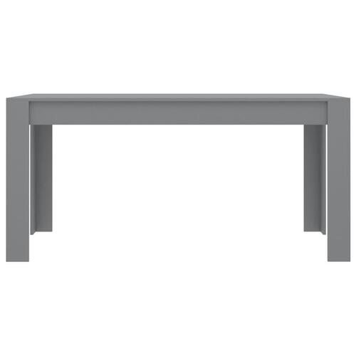 Spisebord 160 x 80 x 76 cm spånplade grå