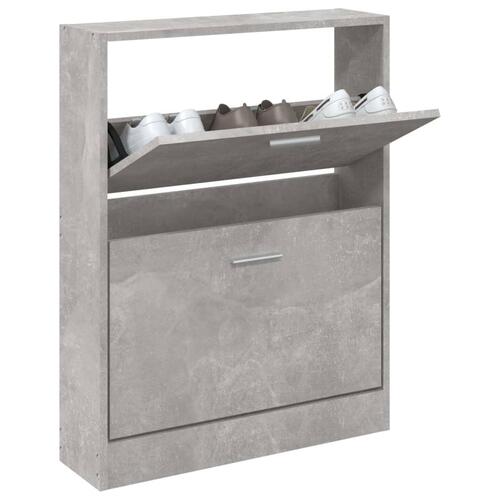 Skoreol 59x17x81 cm konstrueret træ betongrå