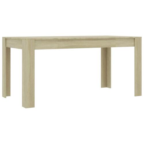 Spisebord 160 x 80 x 76 cm spånplade sonoma-eg