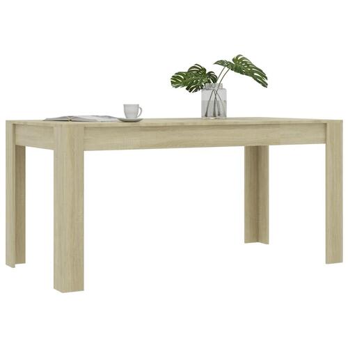 Spisebord 160 x 80 x 76 cm spånplade sonoma-eg