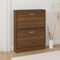 Skoskab 59x17x81 cm konstrueret træ brun egetræ