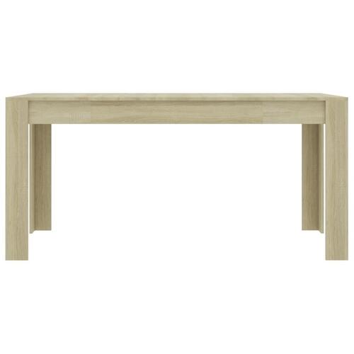 Spisebord 160 x 80 x 76 cm spånplade sonoma-eg