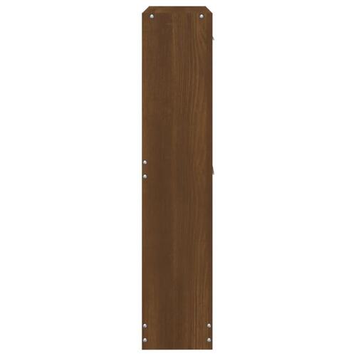 Skoskab 59x17x81 cm konstrueret træ brun egetræ