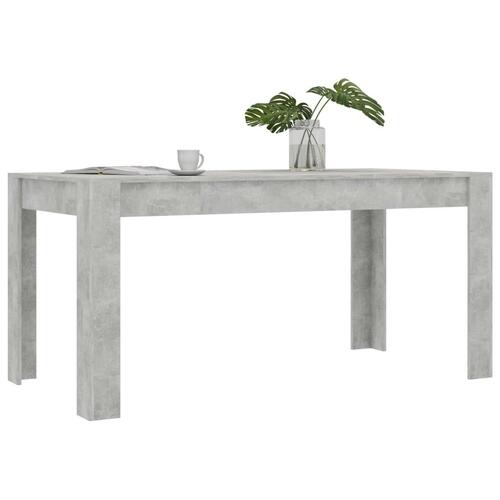 Spisebord 160 x 80 x 76 cm spånplade betongrå