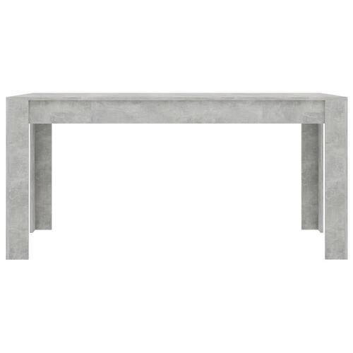 Spisebord 160 x 80 x 76 cm spånplade betongrå