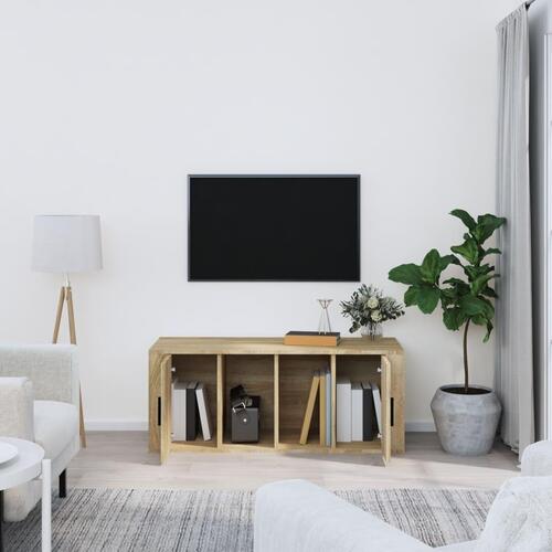 Tv-bord 100x35x40 cm konstrueret træ sonoma-eg