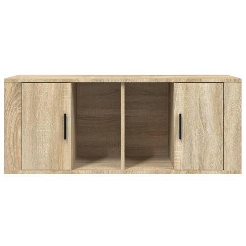 Tv-bord 100x35x40 cm konstrueret træ sonoma-eg