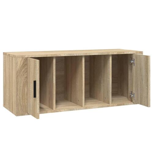 Tv-bord 100x35x40 cm konstrueret træ sonoma-eg