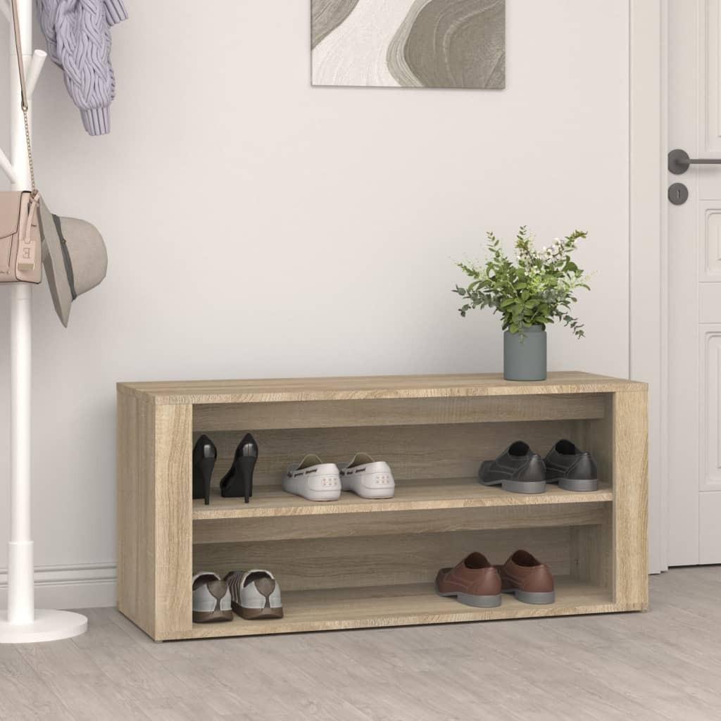 Skoreol 100x35x45 cm konstrueret træ sonoma-eg