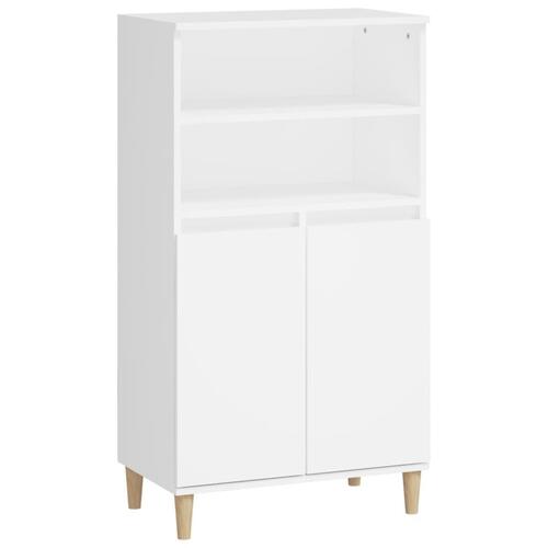 Skab 60x36x110 cm konstrueret træ hvid