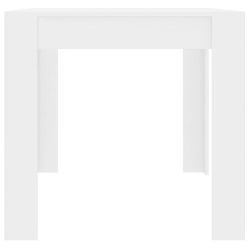 Spisebord 160 x 80 x 76 cm spånplade hvid højglans