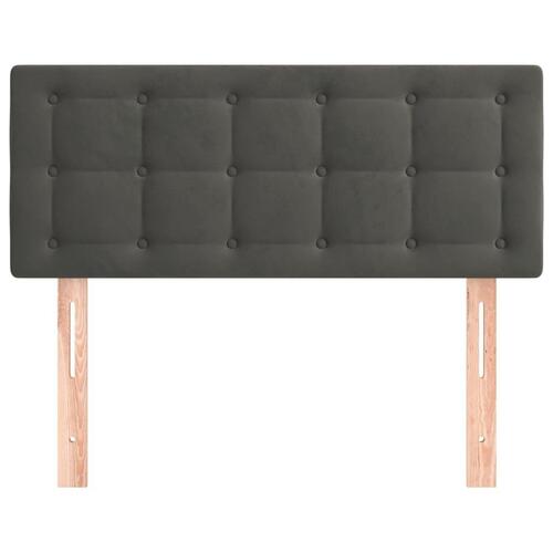 Sengegavl 100x5x78/88 cm fløjl mørkegrå