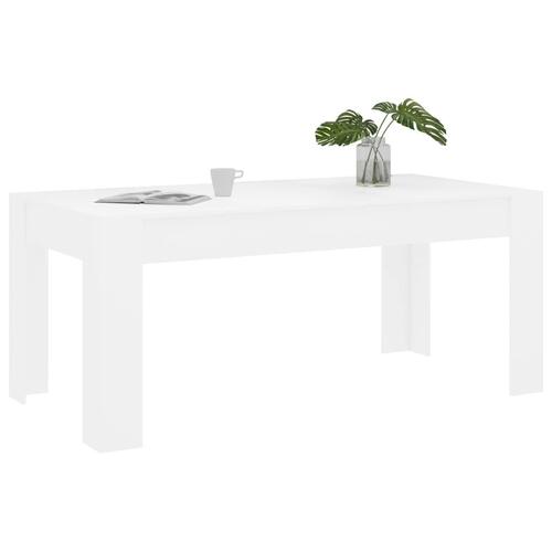 Spisebord 180x90x76 cm konstrueret træ hvid