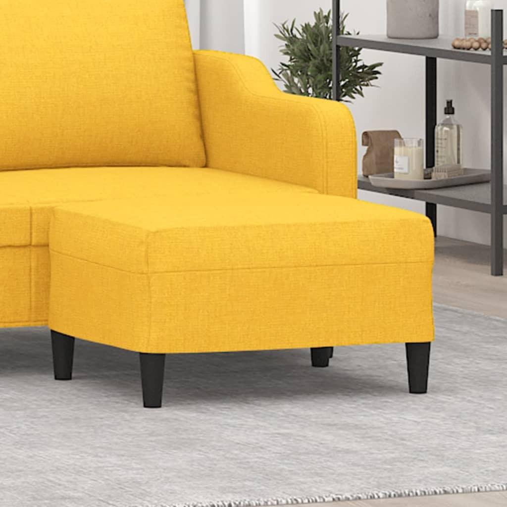 Fodskammel 70x55x41 cm stof lysegul
