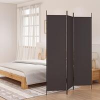 3-panels rumdeler 150x200 cm stof brun