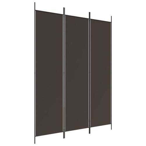 3-panels rumdeler 150x200 cm stof brun