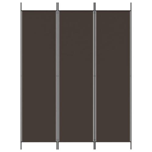 3-panels rumdeler 150x200 cm stof brun
