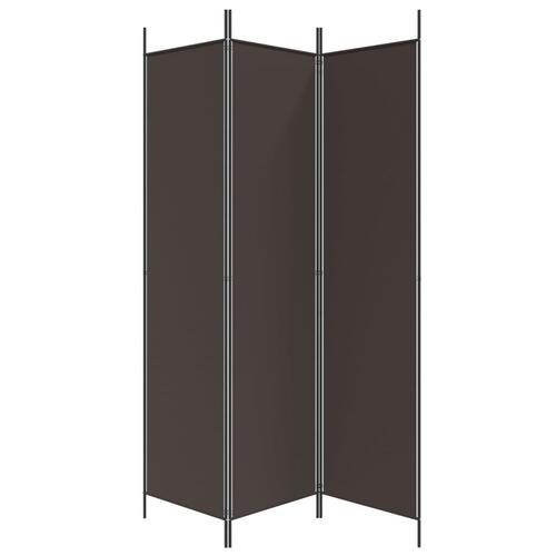3-panels rumdeler 150x200 cm stof brun