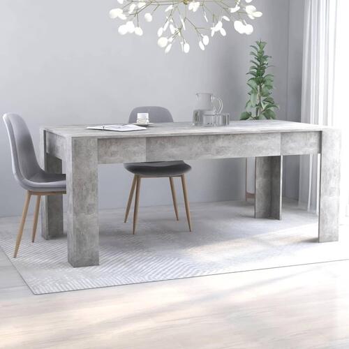Spisebord 180 x 90 x 76 cm spånplade betongrå