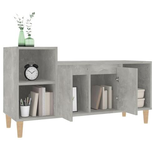 Tv-bord 100x35x55 cm konstrueret træ betongrå