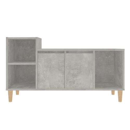 Tv-bord 100x35x55 cm konstrueret træ betongrå