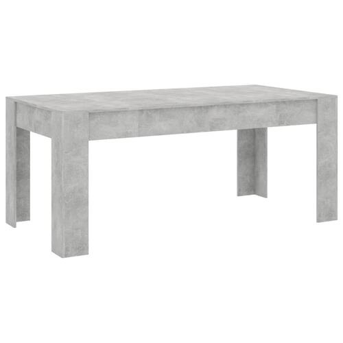Spisebord 180 x 90 x 76 cm spånplade betongrå