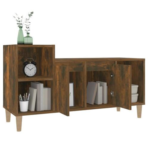 Tv-bord 100x35x55 cm konstrueret træ røget egetræsfarve