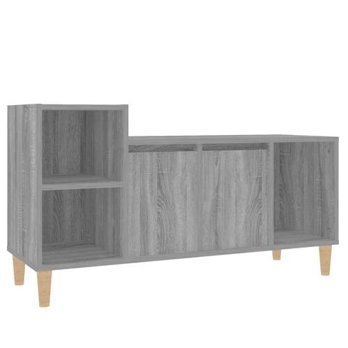 Tv-bord 100x35x55 cm konstrueret træ grå sonoma-eg