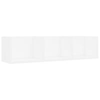 Cd-reol 75x18x18 cm konstrueret træ hvid