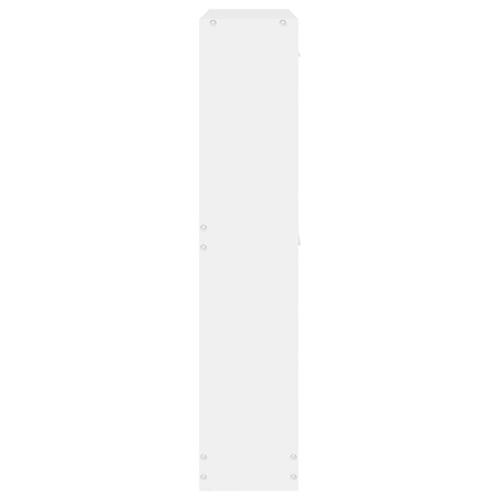 Skoskab 59x17x81 cm konstrueret træ hvid