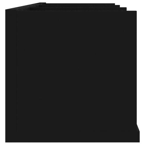 Cd-reol 75x18x18 cm konstrueret træ sort