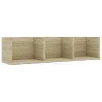 Cd-reol 75x18x18 cm konstrueret træ sonoma-eg