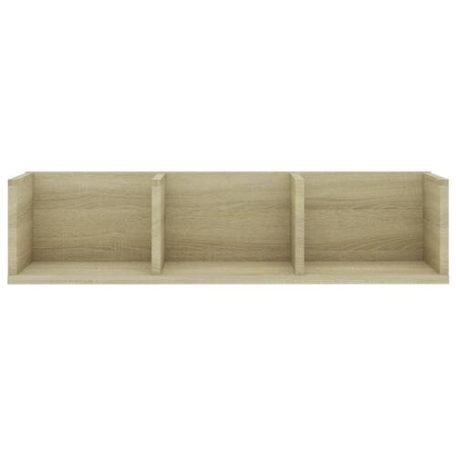 Cd-reol 75x18x18 cm konstrueret træ sonoma-eg