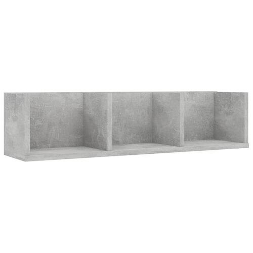 Cd-reol 75x18x18 cm konstrueret træ betongrå