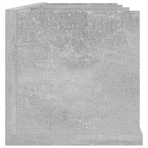 Cd-reol 75x18x18 cm konstrueret træ betongrå