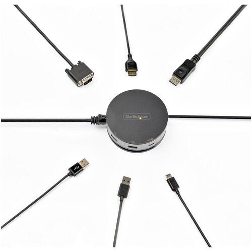USB Hub Startech DKT31CHDVCM Sort