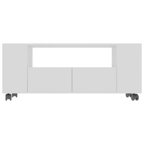 Tv-bord 120x35x48 cm konstrueret træ hvid