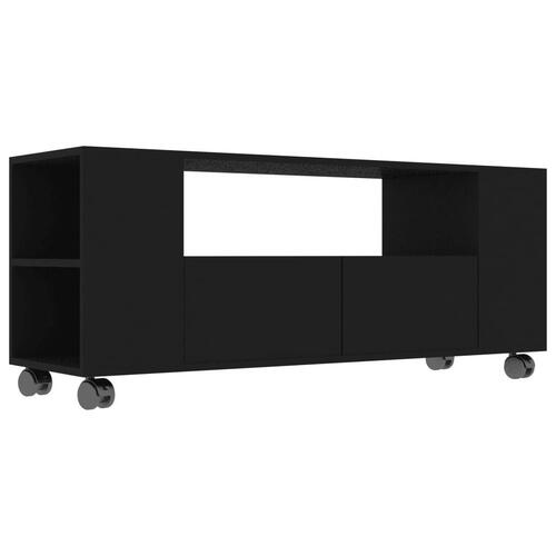 Tv-bord 120x35x48 cm konstrueret træ sort