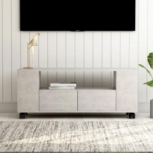 Tv-bord 120x35x48 cm konstrueret træ betongrå
