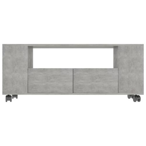 Tv-bord 120x35x48 cm konstrueret træ betongrå